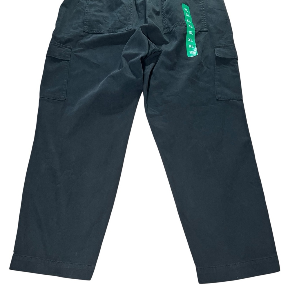 GAP Twill Cargo Pants Black Size XL Pull On Elastic Waist Casual Pockets NWT - Picture 15 of 15